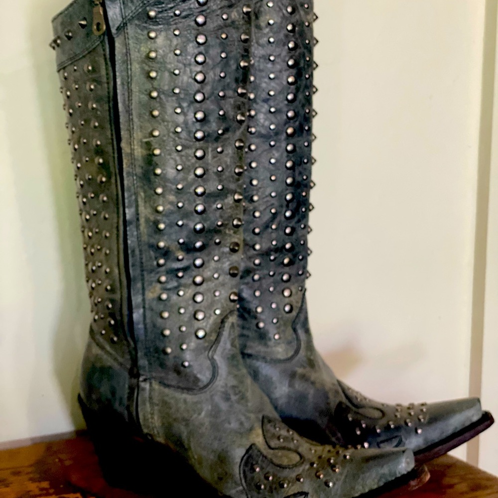 Studded black Corral Boots